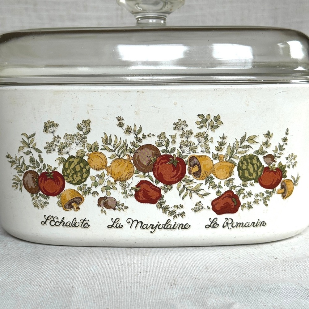 Vintage Corning Ware Spice of Life A-5-B 5Qt Casserole Roaster Original Lid Rack - Picture 4 of 5